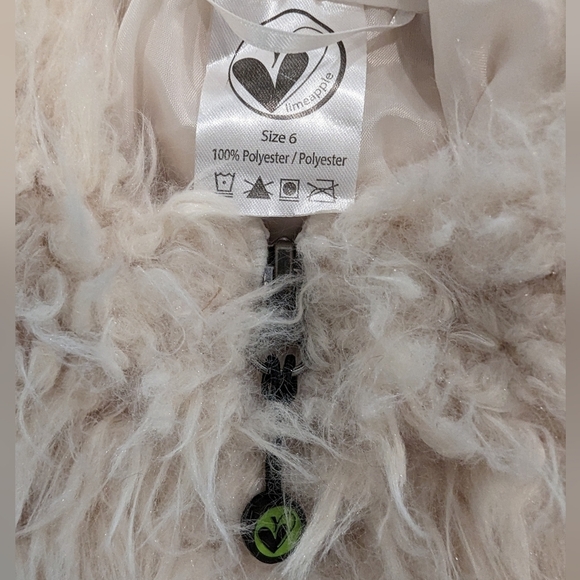 Limeapple Sherpa Vest, cream girls Size 6 - Picture 5 of 8
